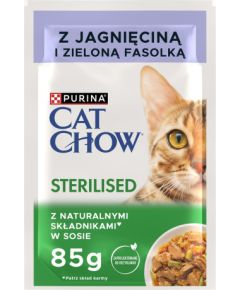 PURINA Cat Chow Sterilised Lamb and Beans - wet cat food - 4 x 85g