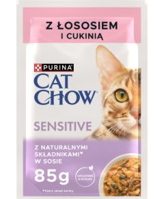 PURINA Cat Chow Sensitive Salmon and Zucchini - wet cat food - 4 x 85g