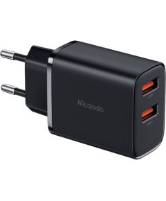 Mcdodo CH-5070 USB-A*2 mains charger, 12W (black)