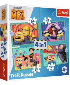 TREFL MINIONS Pužļu komplekts 4in1 Minions