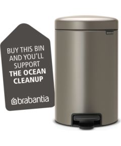 BRABANTIA atkritumu tvertne ar pedāli NewIcon, 12 l, Platinum - 113628