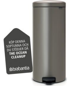 BRABANTIA atkritumu tvertne ar pedāli NewIcon, 30 l, Platinum - 114441