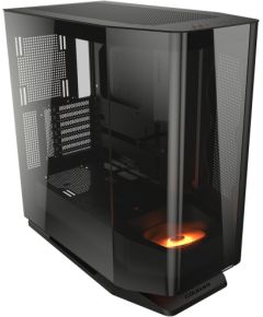 COUGAR | FV270 Black | PC Case | Mid tower / Tempered, Curved Glass Perimeter / Quick Detachable Air Filters / Up to 9 Fans (1x120mm RGB Preinstalled) / Black