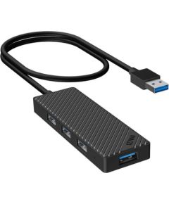 Adapter Hub 4 in 1, INVZI, MH04, 4x USB 3.0 (black)