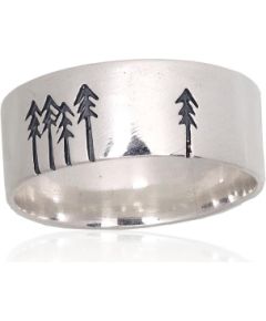 Серебряное кольцо #2101833(POx-Bk), Серебро 925°, оксид (покрытие), Размер: 17.5, 4.6 гр.