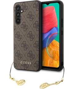 Guess GUHCSA54GF4GBR A54 5G A546 brązowy|brown hard case 4G Charms Collection