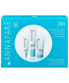 Annayake Travel Set Annayake: 24h, Hydrating, Eye Cream, 7 ml + 24h, Hydrating, Cream, For Face, 15 ml + 24h, Hydrating, Day, Serum, For Face, 15 ml For Women