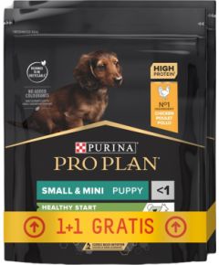 PURINA Pro Plan small&mini adult kurczak z ryżem - sucha karma dla psa - 700g + 700g