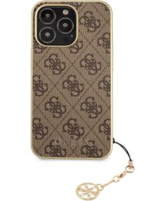 Guess 4G Charms Case for iPhone 13 Pro Max Brown