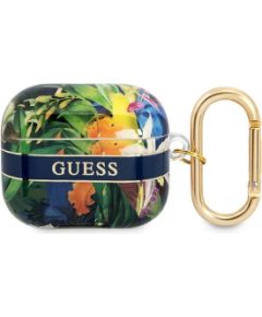 Guess TPU Flower Print Case for Airpods 3 Blue