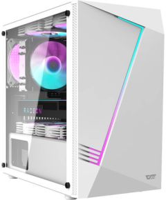 Darkflash Computer case Aigo AL390 + RGB fan (white)