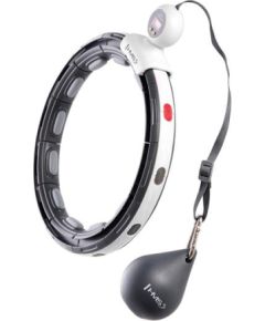 Vingrošanas rinķis ar atsvaru un skaitītāju HHM15 HULA HOOP BLACK MAGNETIC WITH WEIGHT + COUNTER HMS