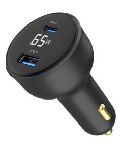 Auto lādētājs Gembird 2-port USB Car Fast Charger 65W Black