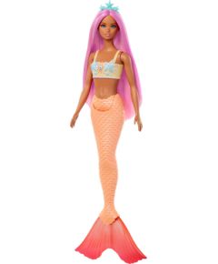 Lalka Barbie Mattel Syrenka Lalka Pomarańczowy ogon HRR05