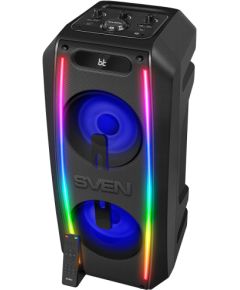 Speaker SVEN PS-740, black (100W, TWS, Bluetooth, FM, USB, microSD, LED-display, 4400mA*h)