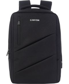 CANYON backpack BPE-5 Urban USB 15.6'' Black