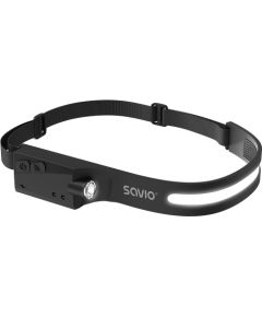 Savio FL-02 LED headlamp with motion sensor, USB-C, 350 lm, range 80m