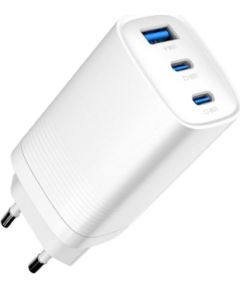 Evelatus   65W Max Fast Charger EU USB-C1/USB-C1/USB-A White