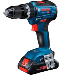 Bosch cordless impact drill GSB 18V-55 Professional, 18 volt, impact drill (blue/black, 2x Li-ion battery 3.0 Ah, in L-BOXX)