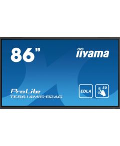 Monitor iiyama iiyama PROLITE TE8614MIS-B2AG Płaski panel Digital Signage 2,18 m (86") LCD Wi-Fi 435 cd/m 4K Ultra HD Czarny Ekran dotykowy Procesor wbudowany Android 24/7