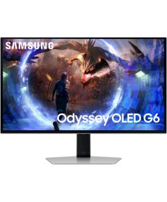 Monitor Samsung Samsung Odyssey G6 G60SD monitor komputerowy 68,6 cm (27") 2560 x 1440 px Quad HD OLED Srebrny