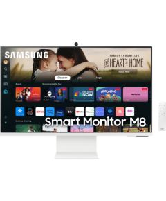 Monitor Samsung Monitor 32 cale SMART M80D VA 3840x2160 UHD 16:9 1xHDMI 1xUSB-C (65W) 2xUSB 2.0 4ms WiFi/BT (LS32DM801UUXDU)