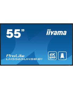 Monitor iiyama iiyama LH5565UHSB-B1 signage display Kiosk 138,7 cm (54.6") LED Wi-Fi 800 cd/m² 4K Ultra HD Czarny Procesor wbudowany Android 11 24/7