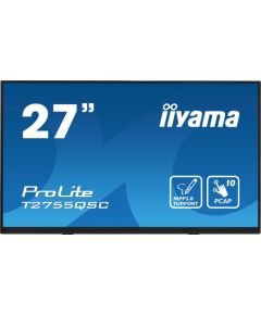 iiyama ProLite T2755QSC-B1 monitor komputerowy 68,6 cm (27") 2560 x 1440 px Full HD LCD Ekran dotykowy Czarny