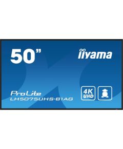 iiyama ProLite Płaski panel Digital Signage 125,7 cm (49.5") LCD Wi-Fi 500 cd/m² 4K Ultra HD Czarny Procesor wbudowany Android 11 24/7