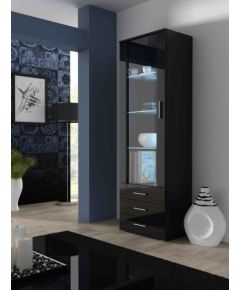 Cama Meble Cama display cabinet SOHO S1 black/black gloss