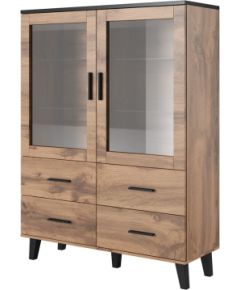 Cama Meble Cama display cabinet LOTTA 2D4D wotan oak + mat black