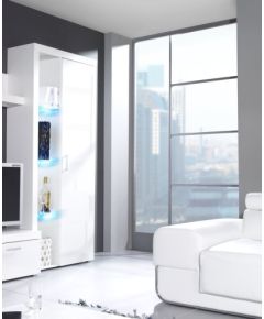 Cama Meble Cama high display cabinet SAMBA white/white gloss