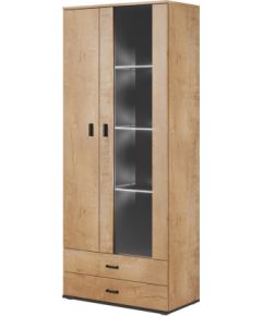 Cama Meble Cama display cabinet SOHO S6 2D2S lefkas oak/black