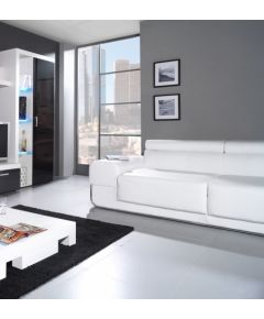 Cama Meble Cama high display cabinet SAMBA white/black gloss