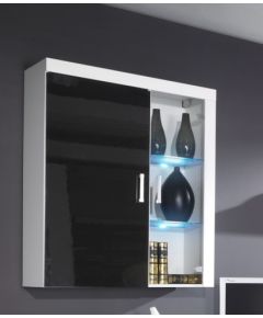 Cama Meble Cama hanging display cabinet SAMBA white/black gloss