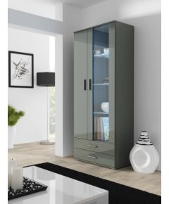 Cama Meble Cama display cabinet SOHO S6 2D2S grey/grey gloss