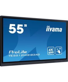 Monitor iiyama Monitor interaktywny 55 cali TE5512MIS-B3AG INFRARED,40pkt,IPS,4K,7H,WiFi,VGA,HDMI, USB-c,Wifi,Bluetooth,metal,8ms