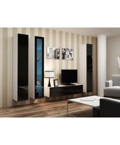 Cama Meble Cama Glass-case VIGO '180' 180/40/30 white/black gloss