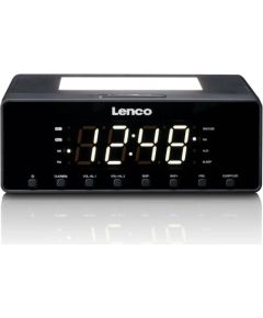 Clock radio with night light Lenco CR540BK