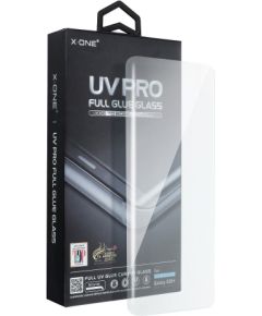 X-ONE UV PRO Full Cover защитное стекло для экрана Samsung S908 Galaxy S22 Ultra (работающий датчик отпечатков пальцев)