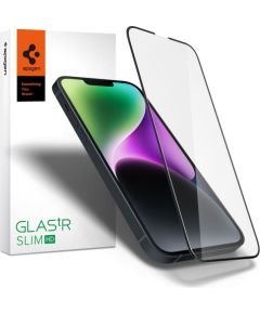 TEMPERED GLASS Spigen GLASS FC IPHONE 13 | 13 PRO | 14 BLACK