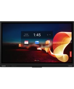 Monitor Lenovo Lenovo ThinkVision T65 - 165 cm (65") Diagonalklasse LCD-Display mit LED-Hintergrundbeleuchtung - interaktiv - mit Touchscreen (Multitouch) / 8-Mikrofon-Array - Smart TV - Android - 4K UHD (2160p) 3840 x 2160 - HDR - Direct LED - Raven Blac