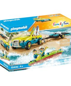 Playmobil Auto z przyczepką na kanu (70436)