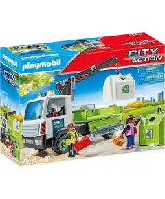 Playmobil Zestaw z figurkami City Action 71431 Samochód ciężarowy z kontenerami na szkło