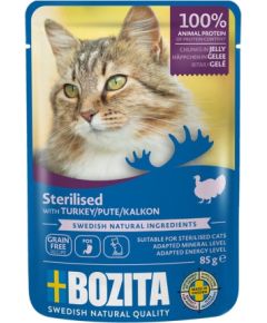 BOZITA sterilised pieces in jelly with turkey - wet cat food - 85g