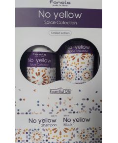 Fanola Set Fanola: No Yellow Spice Collection, Hair Treatment Cream Mask, For Neutralisation Of Yellow Tones, 300 ml + No Yellow Spice Collection, Hair Shampoo, For Neutralisation Of Yellow Tones, 350 ml For Women