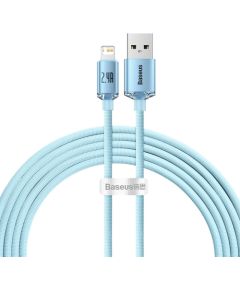 Baseus cable Crystal Shine USB - Lightning 2,0 m 2,4A sky blue