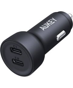 Wall charger Aukey CC-Y23, 2xUSB-C, 65W (black)