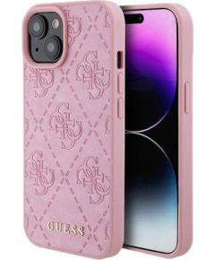 Guess Leather 4G Stamped Back Case Защитный Чехол для Apple iPhone 15