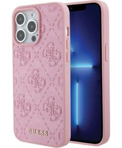 Guess Leather 4G Stamped Back Case Защитный Чехол для Apple iPhone 15 Pro Max